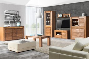 Televízny stolík Velvet II 24 111 cm z masívu s LED osvetlením dub Rustikal