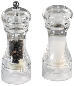Kesper 13500 Mlynček na korenie a soľnička akryl, v. 14 cm