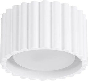 Stropné svietidlo Aura, 1x biele hliníkové tienidlo, (6 cm)