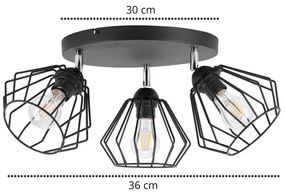 Stropné svietidlo NUVOLA 3, 3x drôtené tienidlo (výber z 2 farieb), (možnosť polohovania), O, CH