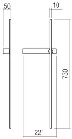 Redo 01-4673 - LED nástenné svietidlo TANGENT LED/6W/230V CRI 90 čierna