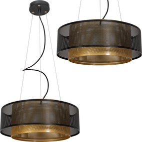 Toolight Toolight, LED závesné stropné svietidlo 40cm APP1000-CP, čierna-zlatá, OSW-07551