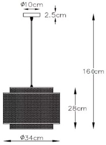 Lucide 02404/01/30 - Luster na lanku ORRIN 1xE27/60W/230V