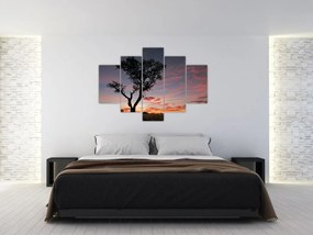 Obraz - Strom a červánky (150x105 cm)