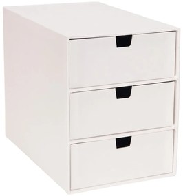 Biely zásuvkový box s 3 zásuvkami Bigso Box of Sweden Ingrid