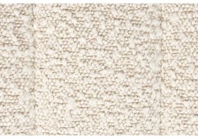 Biele kreslo z textílie bouclé Jax – White Label