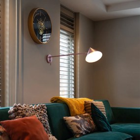 Dizajnová nástenná lampa ružová nastaviteľná - Triangolo