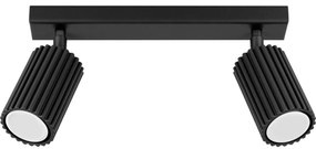 Sollux SL.1580 - Bodové svietidlo KARBON 2xGU10/10W/230V čierna