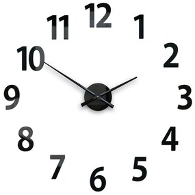 Nástěnné samolepící hodiny Amadeus 75 cm černé