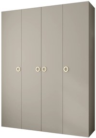 Šatníková skriňa 190 cm Carmela 40-1 (kašmír + zlatá). Akcia -20%. Vlastná spoľahlivá doprava až k Vám domov. 1126540