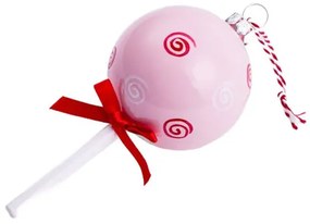 Vianočná ozdoba EVI PINK lízatko 710179