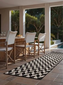 Čierny/krémovobiely vnútorný a vonkajší behúň 80x200 cm Haringey Terrick – Ted Baker