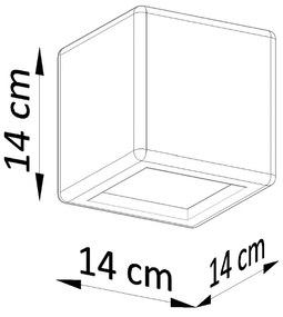 Nástenné svietidlo Nesta, 1x biele keramické tienidlo