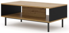 Konferenčný stolík Rowanna (dub artisan + čierna). Akcia -20%. Vlastná spoľahlivá doprava až k Vám domov. 1125026