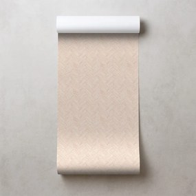 Tapeta elegantná béžová textúra košíkovej väzby