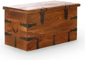 furniture-nabytek.cz - Masívna truhlica Merlin I z palisandra, lakovaná, hnedá – 94×48×50 cm