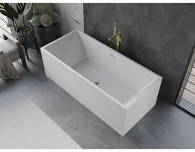 Mexen Vigo, voľne stojaca vaňa 178,5 x 80 cm, biela, zlatý lesklý prepad, 51251788000-50