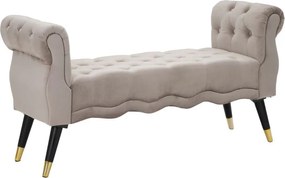 Taupe zamatová lavica Paris – Mauro Ferretti