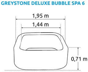 Marimex | Vírivý bazén Pure Spa Greystone Deluxe Bubble Spa 6 NP + výhodný set príslušenstva | 19900149