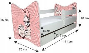 Raj posteli Detská posteľ  "  Zvieratka  "  DLX biela