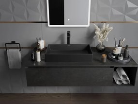 Mexen Goya, umývadlo na dosku 60 x 37 cm, čierna matná, 22186085