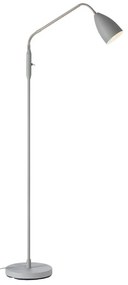 Sivá LED stmievateľná stojacia lampa s kovovým tienidlom (výška 140 cm) Patro – Markslöjd