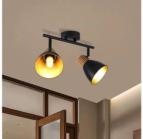 Brilagi - Bodové svietidlo ODENSE 2xE14/10W/230V kaučukovník/čierne