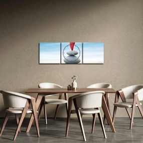 Obraz - Rovnováha s kameňmi (s hodinami) (90x30 cm)