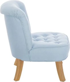 Dětské lněné křeslo modré 17 cm Drevo