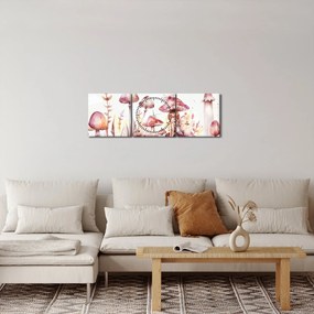 Obraz - Ružová víla (s hodinami) (90x30 cm)