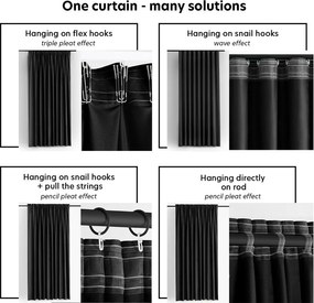 Čierny zamatový dimout záves 200x175 cm Velto – Filumi