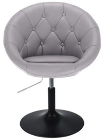 LuxuryForm DESIGN Kreslo VERA na čiernom tanieri - šedé