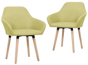 Jedálenské stoličky 2 ks zelené látkové