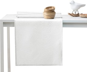 Súprava obrusu a behúňa na stôl AmeliaHome Gaia 115x200+35x200 cm biela