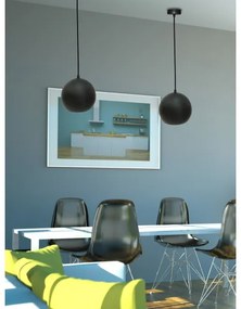 Luster na lanku FLEN 1xE27/40W/230V pr. 20 cm čierna