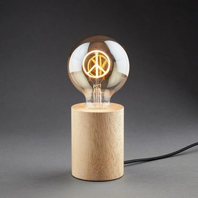 STILO Stolná lampa drevená guľatá 11 cm