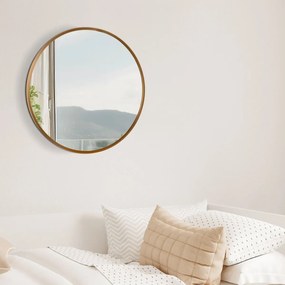 Nástenné zrkadlo Elsie M 323822 - 45x45 cm - Zlatá mat