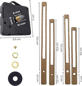 SENTOP | Minimalistické drevené ručičky s tichým chodom pre váš interiér | SENTOP R102