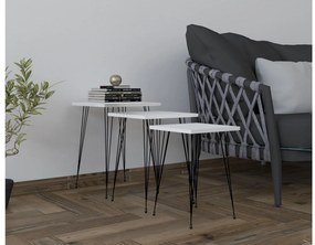 Set 3ks. konferenčných stolíkov Novidi (čierna + biela). Vlastná spoľahlivá doprava až k Vám domov. 1094324