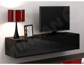 TV stolík/skrinka Zylia 140 (čierny + čierny lesk). Vlastná spoľahlivá doprava až k Vám domov. 1053758