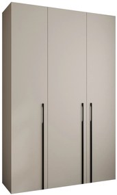 Šatníková skriňa 160 cm Carmela 40-3 (kašmír + čierna). Akcia -20%. Vlastná spoľahlivá doprava až k Vám domov. 1126615