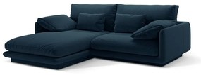 Tmavomodrá rohová pohovka (ľavý roh) Torino – Micadoni Home