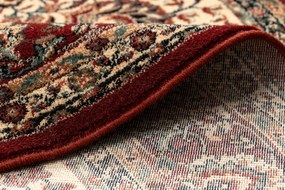 Vlnený kobere KASHQAI 4362 102 kruh, béžovo / bordový