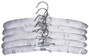 Vespero Saténové vešiaky, svetlosivé, 5 ks