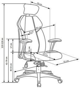 Kancelárska stolička Chrono, čierna / biela