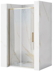 Rea Rapid Slide, posuvné sprchové dvere 1300 x 1950 mm, 6mm číre sklo, zlatý profil, REA-K5615