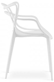 Plastová jedálenská stolička azuro biela | jaks