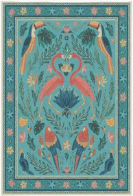 Umývateľný koberec's nízkym vlasom Birds Of A Feather by Iris Apfel