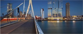 Obraz - Súmrak v Rotterdame, Holandsko (120x50 cm)