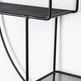 Čierna poschodová kovová polica 55 cm Across – Kave Home